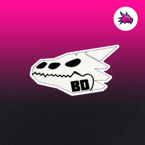 bad dragon skull design logo sticker