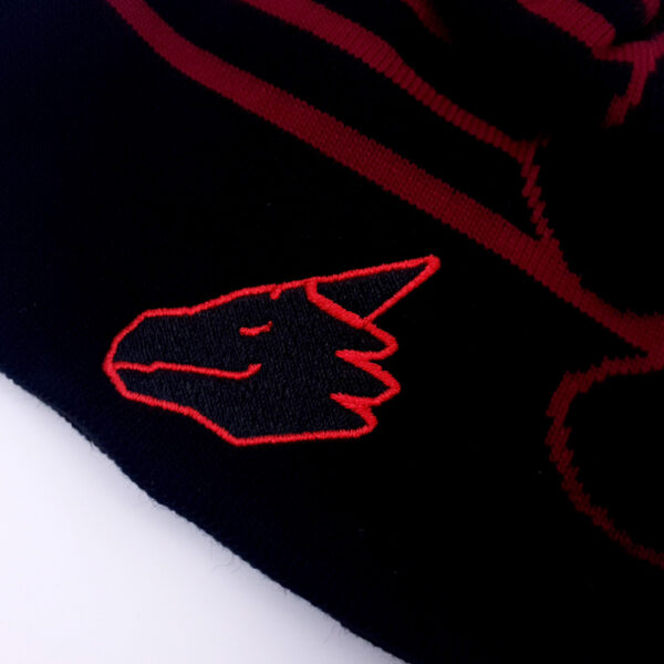 duke logo red design winter hat beanie