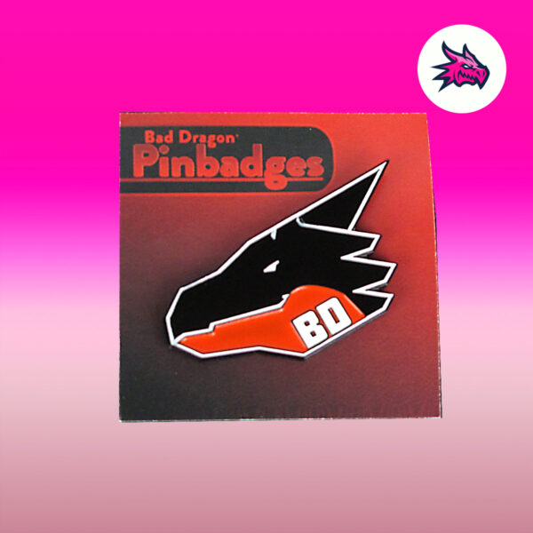 bad dragon logo badge pin clip duke merchandise
